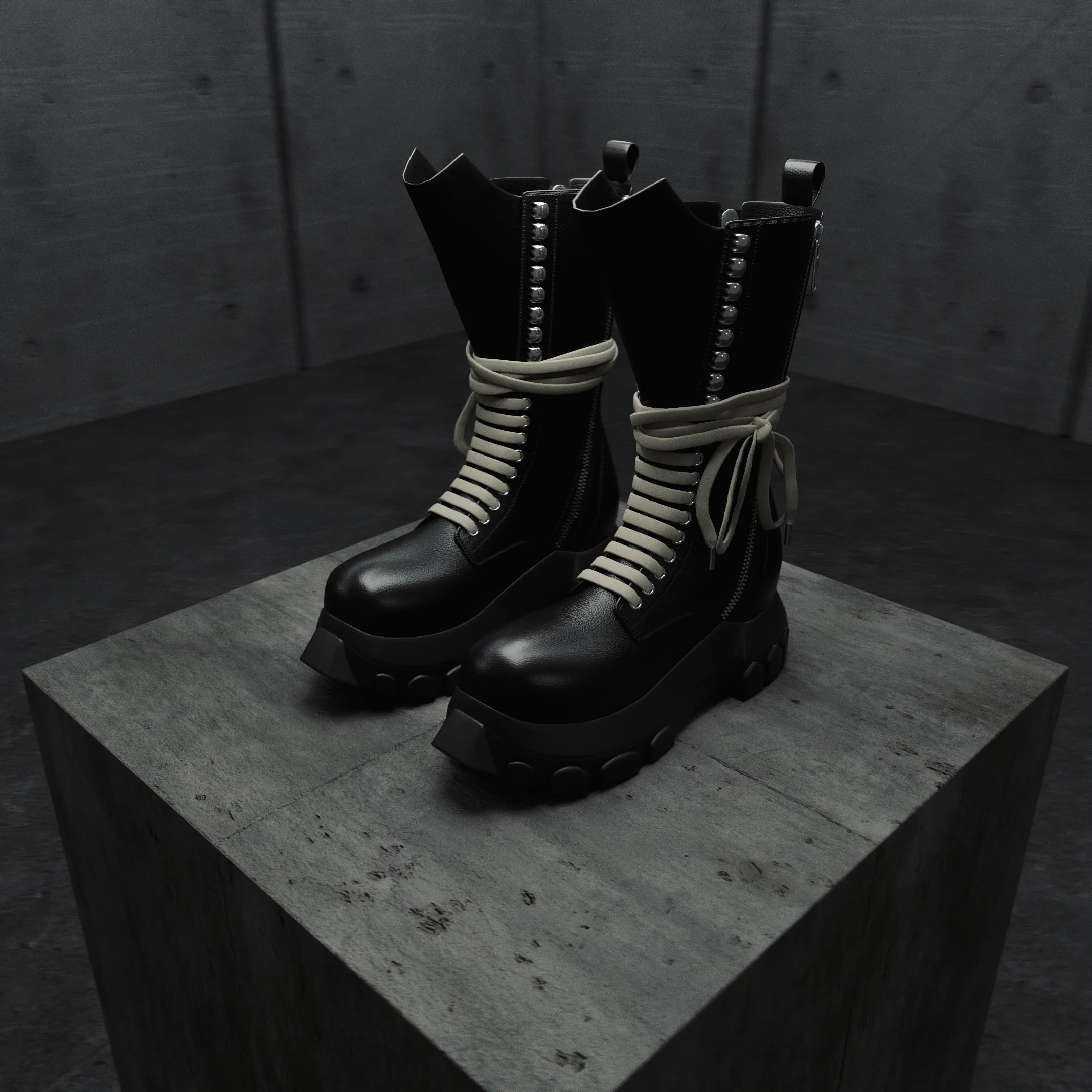 RICK OWENS ARMY BOOTS